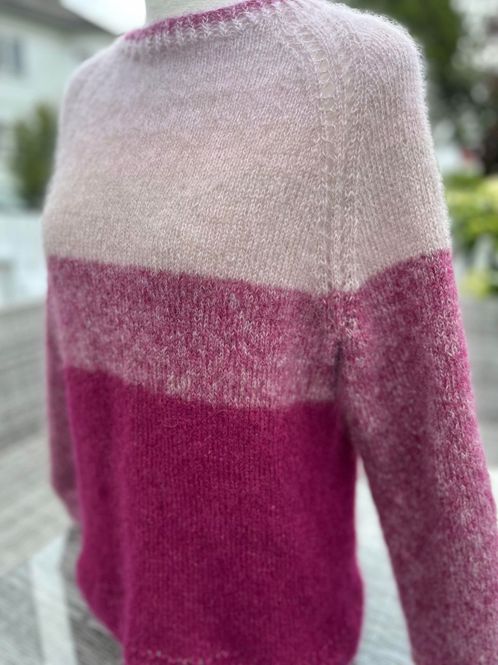 Hovedbilde Sjursø-genser, rosa (strikkekappe)