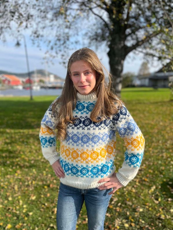 Å-genser i Viking Wool - Ferdigstrikka